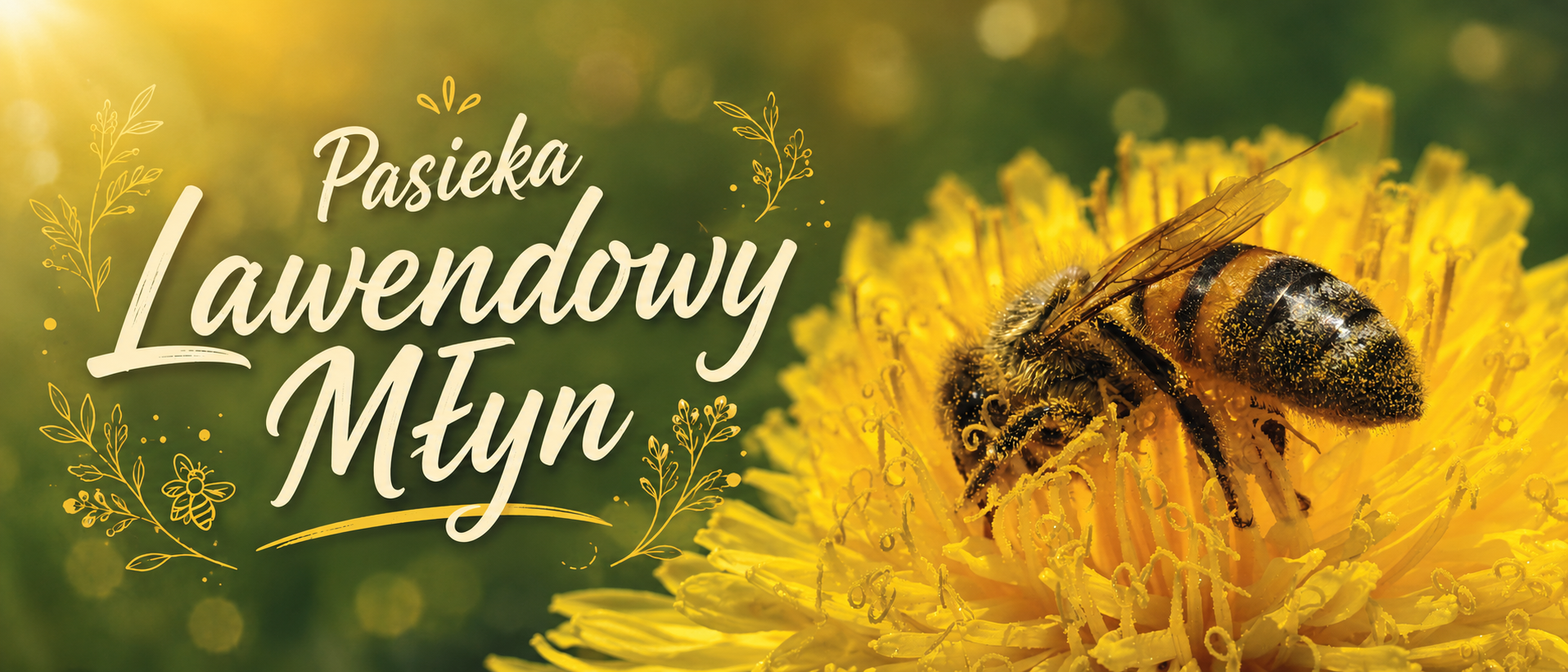Pasieka Lawendowy Młyn — pszczoła na kwiecie