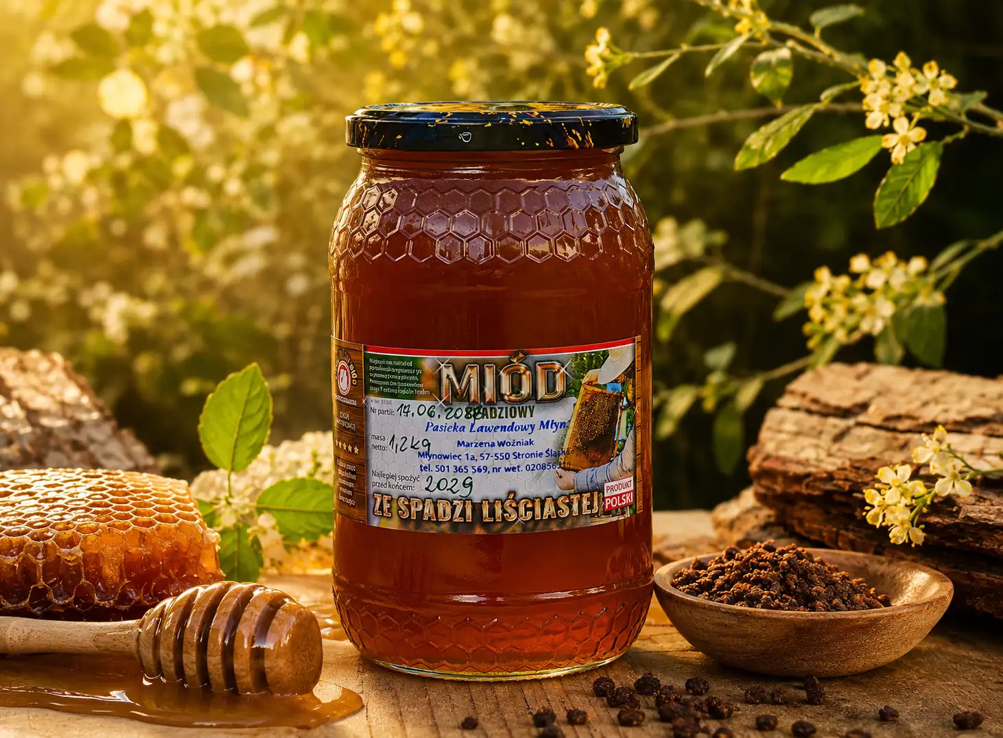 Miód spadziowy ze spadzi liściastej